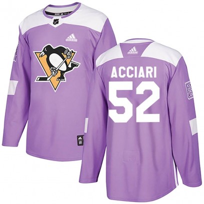 Youth Authentic Pittsburgh Penguins Noel Acciari Adidas Fights Cancer Practice Jersey - Purple