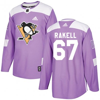 Youth Authentic Pittsburgh Penguins Rickard Rakell Adidas Fights Cancer Practice Jersey - Purple