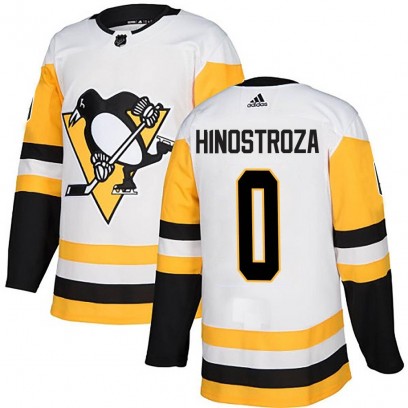 Men's Authentic Pittsburgh Penguins Vinnie Hinostroza Adidas Away Jersey - White