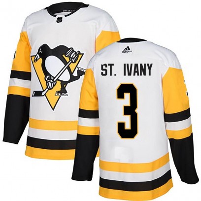 Men's Authentic Pittsburgh Penguins Jack St. Ivany Adidas Away Jersey - White