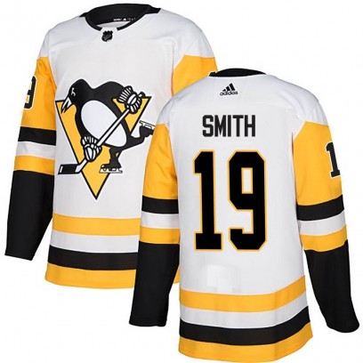 Men's Authentic Pittsburgh Penguins Reilly Smith Adidas Away Jersey - White
