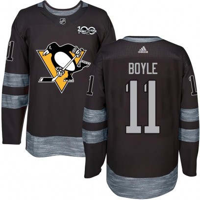 Men's Authentic Pittsburgh Penguins Brian Boyle 1917-2017 100th Anniversary Jersey - Black