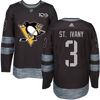 Men's Authentic Pittsburgh Penguins Jack St. Ivany 1917-2017 100th Anniversary Jersey - Black