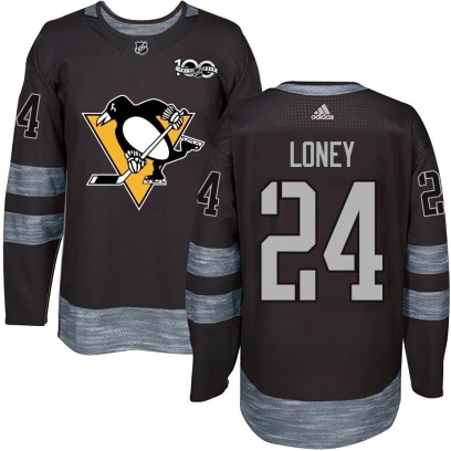 Men's Authentic Pittsburgh Penguins Troy Loney 1917-2017 100th Anniversary Jersey - Black