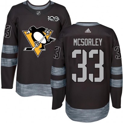 Men's Authentic Pittsburgh Penguins Marty Mcsorley 1917-2017 100th Anniversary Jersey - Black
