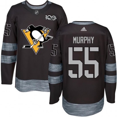 Men's Authentic Pittsburgh Penguins Larry Murphy 1917-2017 100th Anniversary Jersey - Black