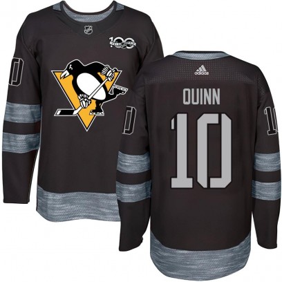 Men's Authentic Pittsburgh Penguins Dan Quinn 1917-2017 100th Anniversary Jersey - Black