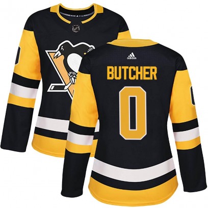 Women's Authentic Pittsburgh Penguins Will Butcher Adidas Home Jersey - Black