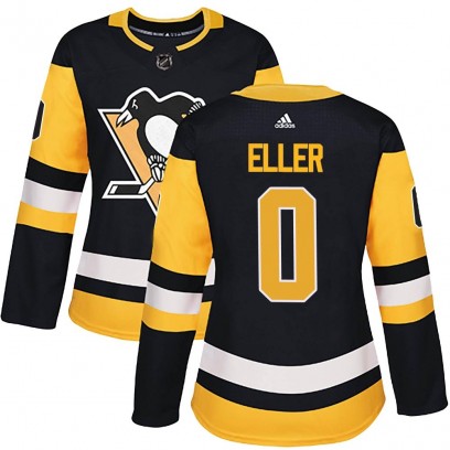 Women's Authentic Pittsburgh Penguins Lars Eller Adidas Home Jersey - Black