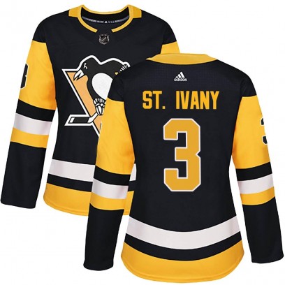 Women's Authentic Pittsburgh Penguins Jack St. Ivany Adidas Home Jersey - Black