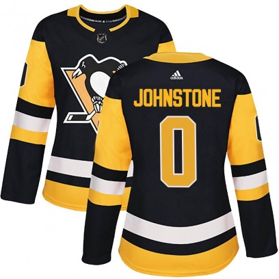 Women's Authentic Pittsburgh Penguins Marc Johnstone Adidas Home Jersey - Black