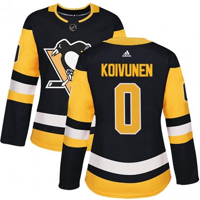 Women's Authentic Pittsburgh Penguins Ville Koivunen Adidas Home Jersey - Black