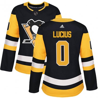 Women's Authentic Pittsburgh Penguins Cruz Lucius Adidas Home Jersey - Black