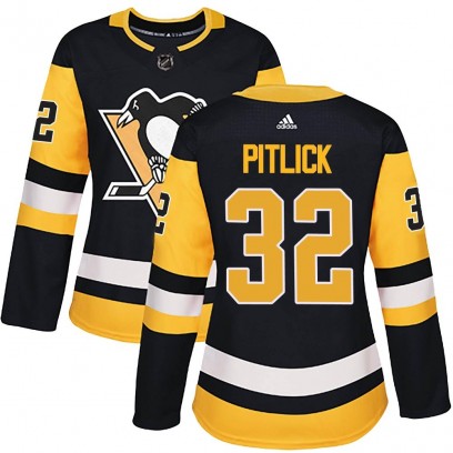 Women's Authentic Pittsburgh Penguins Rem Pitlick Adidas Home Jersey - Black