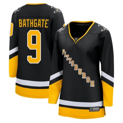Women's Premier Pittsburgh Penguins Andy Bathgate Fanatics Branded 2021/22 Alternate Breakaway Player Jersey - Black
