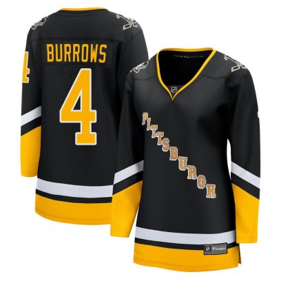 Women's Premier Pittsburgh Penguins Dave Burrows Fanatics Branded 2021/22 Alternate Breakaway Player Jersey - Black