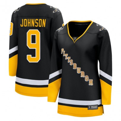 Women's Premier Pittsburgh Penguins Mark Johnson Fanatics Branded 2021/22 Alternate Breakaway Player Jersey - Black