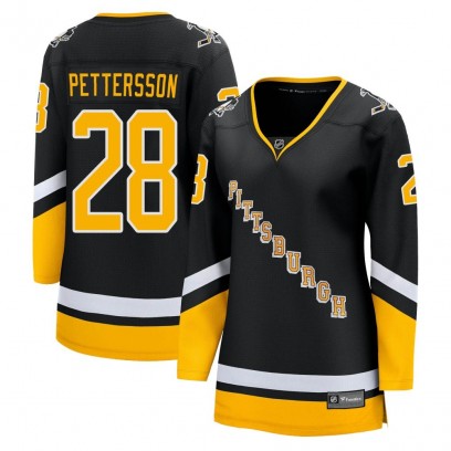 Women's Premier Pittsburgh Penguins Marcus Pettersson Fanatics Branded 2021/22 Alternate Breakaway Player Jersey - Black