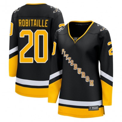 Women's Premier Pittsburgh Penguins Luc Robitaille Fanatics Branded 2021/22 Alternate Breakaway Player Jersey - Black