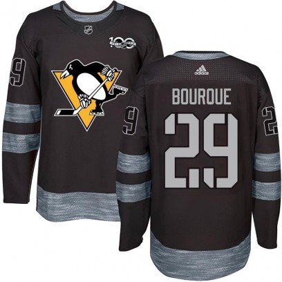 Youth Authentic Pittsburgh Penguins Phil Bourque 1917-2017 100th Anniversary Jersey - Black