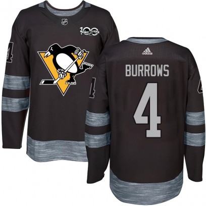 Youth Authentic Pittsburgh Penguins Dave Burrows 1917-2017 100th Anniversary Jersey - Black