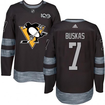 Youth Authentic Pittsburgh Penguins Rod Buskas 1917-2017 100th Anniversary Jersey - Black