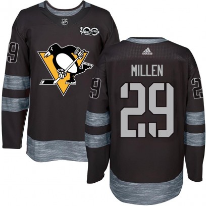 Youth Authentic Pittsburgh Penguins Greg Millen 1917-2017 100th Anniversary Jersey - Black