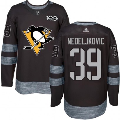 Youth Authentic Pittsburgh Penguins Alex Nedeljkovic 1917-2017 100th Anniversary Jersey - Black