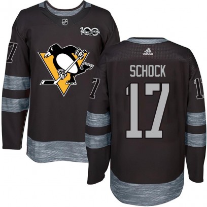 Youth Authentic Pittsburgh Penguins Ron Schock 1917-2017 100th Anniversary Jersey - Black