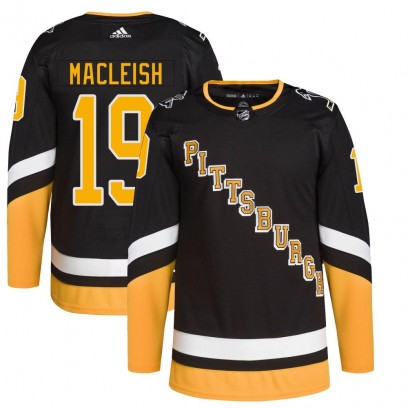 Youth Authentic Pittsburgh Penguins Rick Macleish Adidas 2021/22 Alternate Primegreen Pro Player Jersey - Black