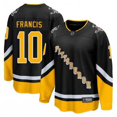 Men's Premier Pittsburgh Penguins Ron Francis Fanatics Branded 2021/22 Alternate Breakaway Player Jersey - Black