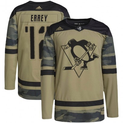 Men's Authentic Pittsburgh Penguins Bob Errey Adidas Military Appreciation Practice Jersey - Camo