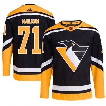 Men's Authentic Pittsburgh Penguins Evgeni Malkin Adidas Reverse Retro 2.0 Jersey - Black