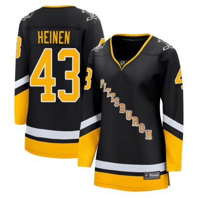 Women's Premier Pittsburgh Penguins Danton Heinen Fanatics Branded 2021/22 Alternate Breakaway Player Jersey - Black